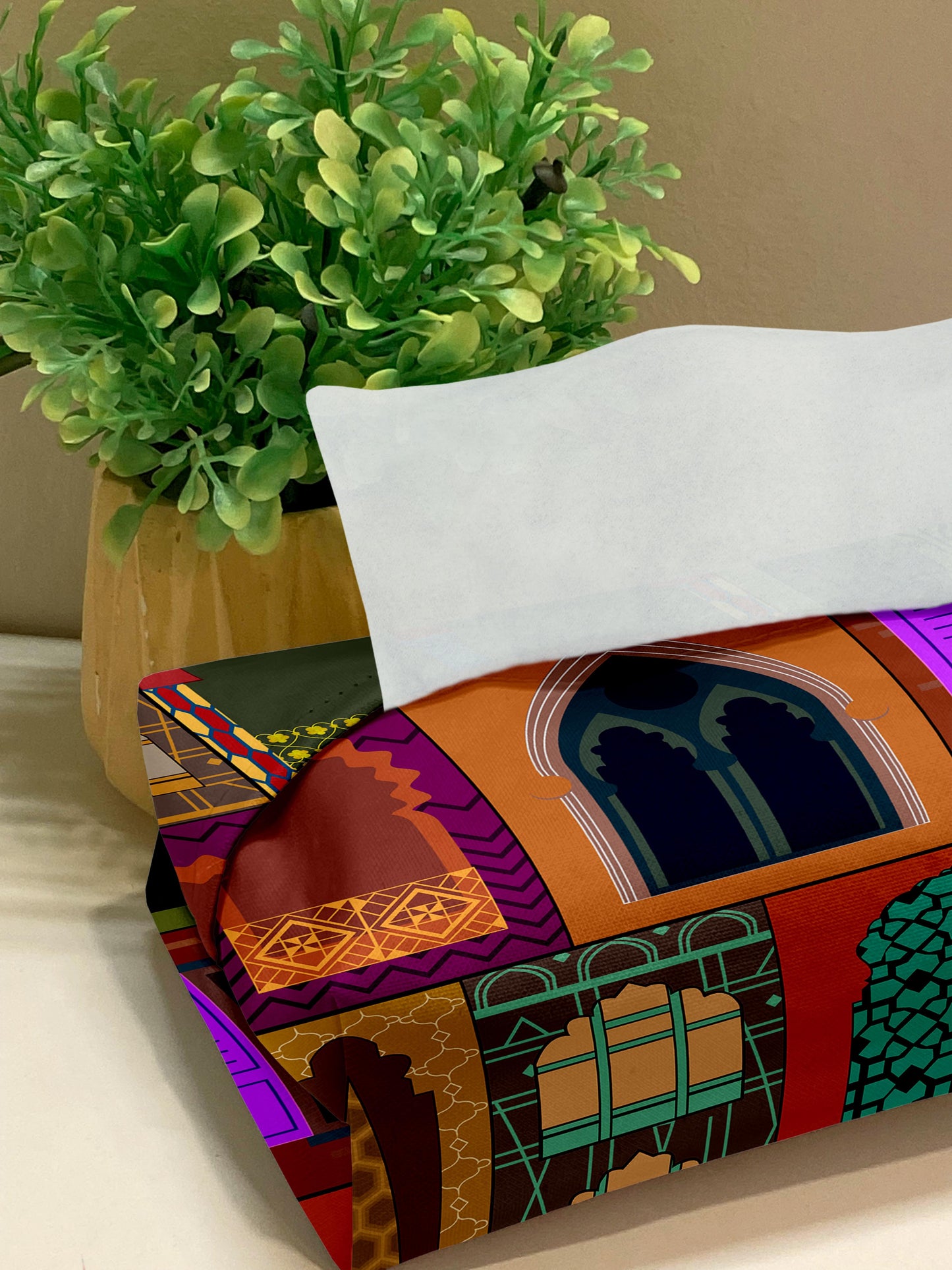 Printed - Mughal Tissue box Trendy Home