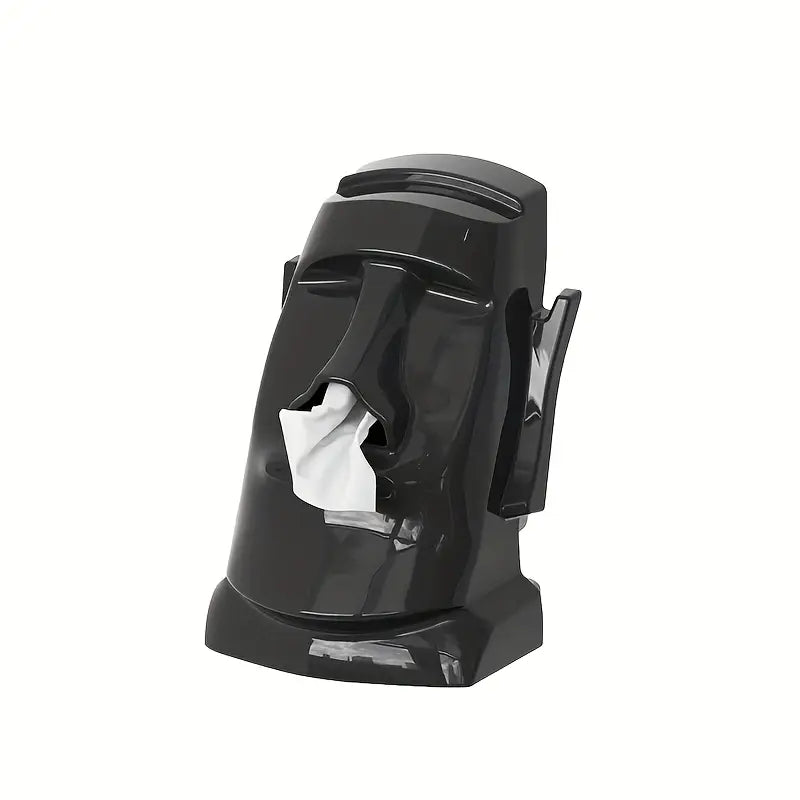 Iconic Moai Black Tissue Dispenser Trendy Home
