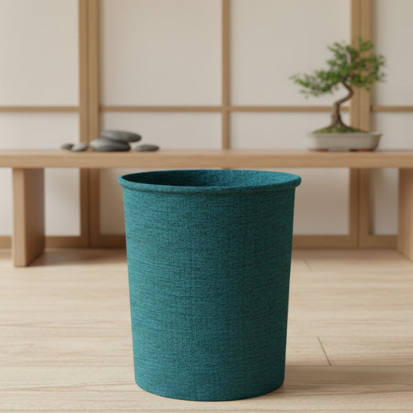 Fine Jute - Dark Turquoise Dustbin Trendy Home