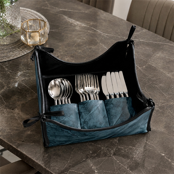 Turkish Velvet - Deep Blue Cutlery Tray