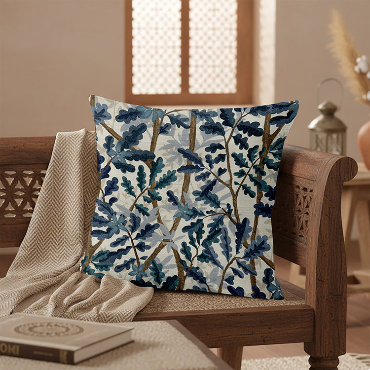 Printed - Blue Oak Cushion Cover Trendy Home