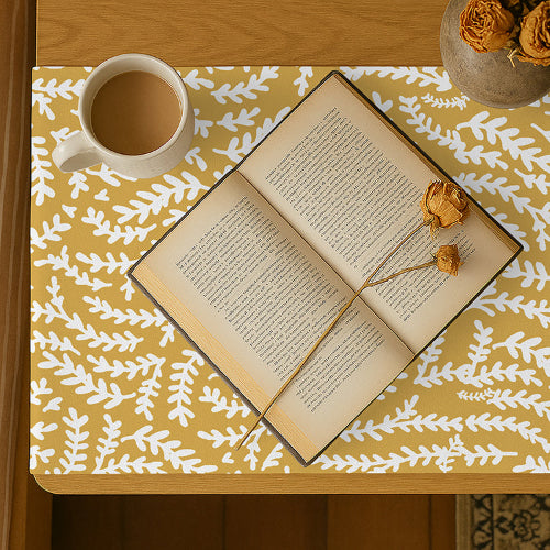 Printed - Mustard Mist Bed Side Table Accent Trendy Home