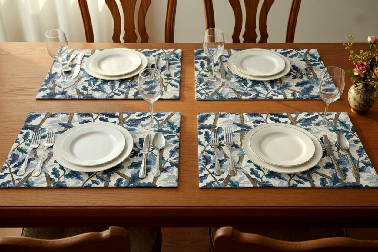 Printed - Blue Oak Table Mat Trendy Home