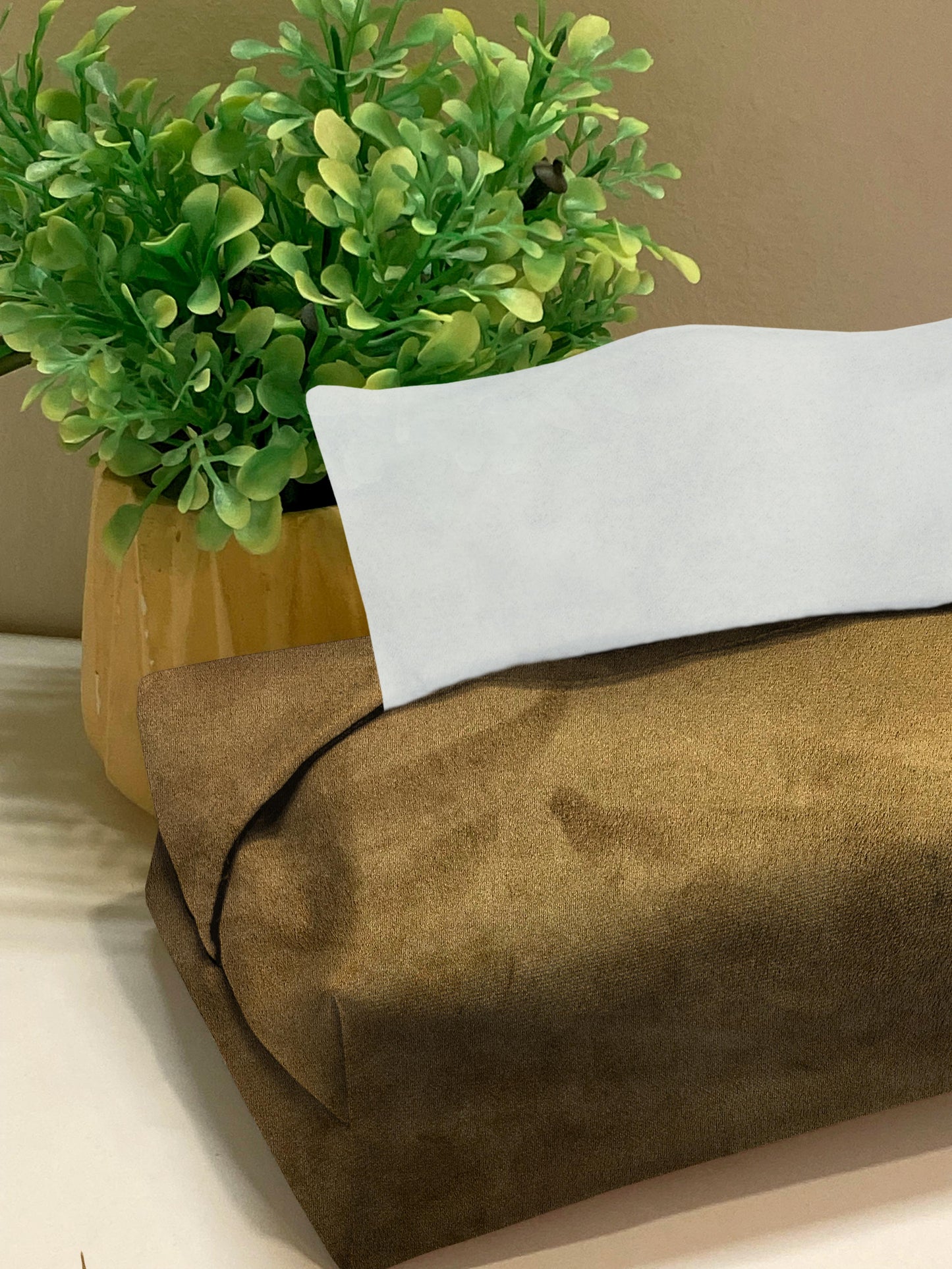 Malai Velvet - Fawn Tissue Box