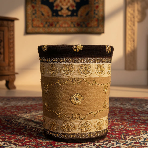 Hand Sequin - Brown Dustbin Trendy Home