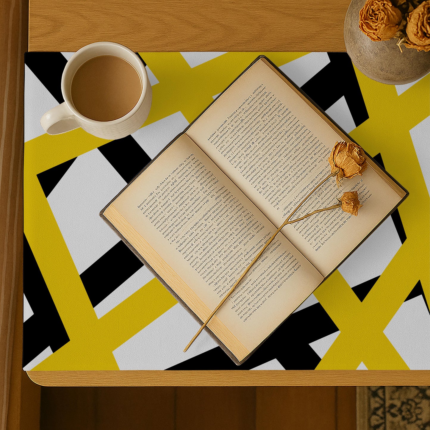 Printed - Celestial Gold Bed Side Table Accent Trendy Home