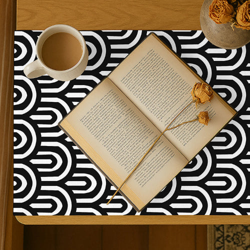 Printed - Monochrome Arch Bed Side Table Accent Trendy Home