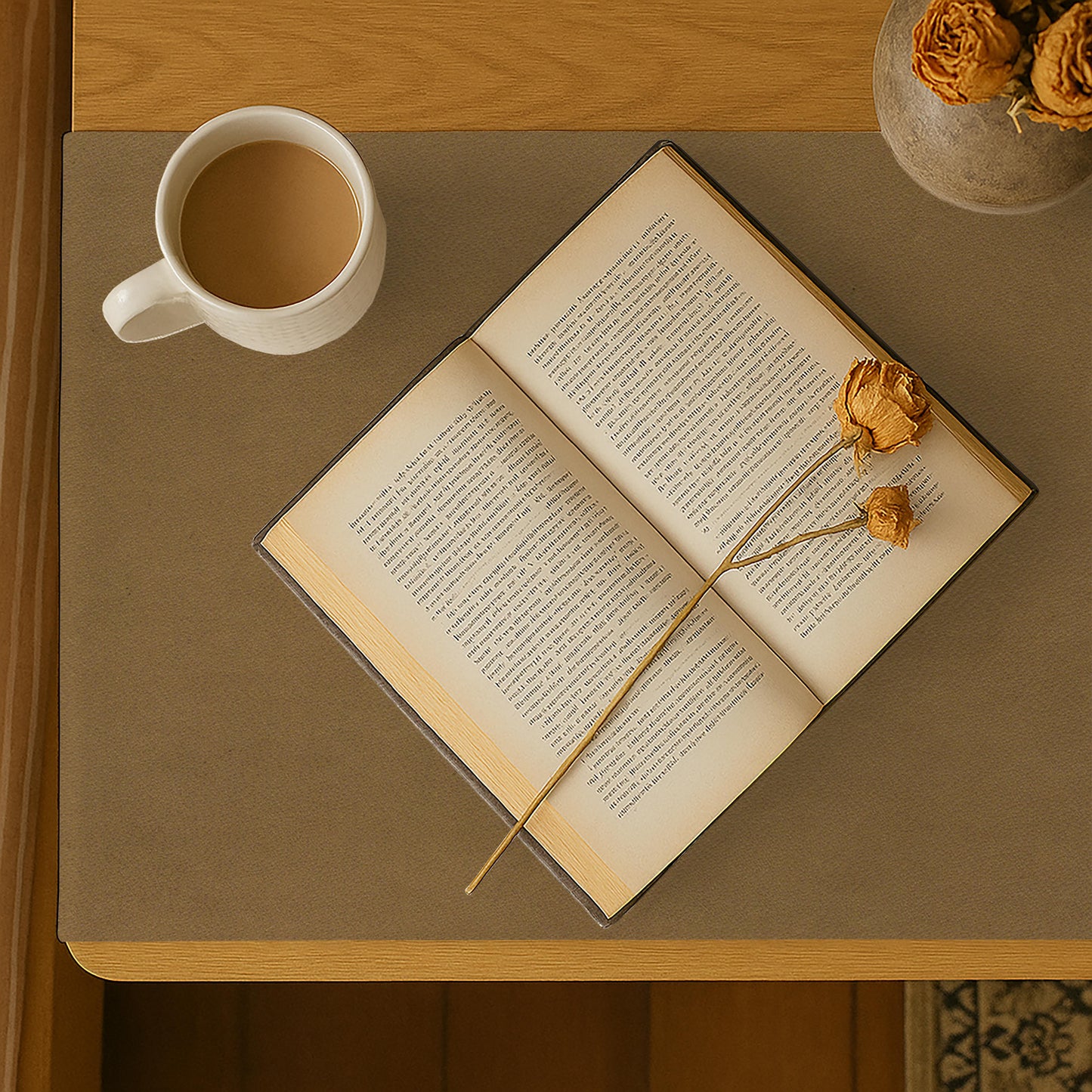Leather - Peanut Brown Bed Side table Accent Trendy Home