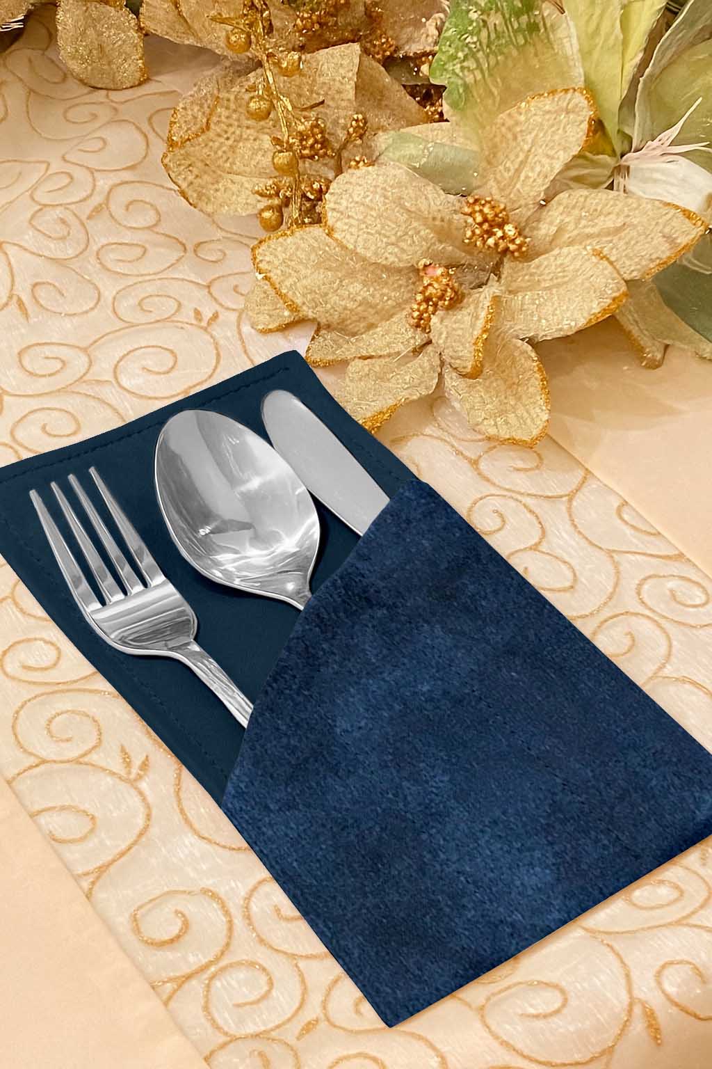 Malai Velvet - Midnight Cutlery Pouch