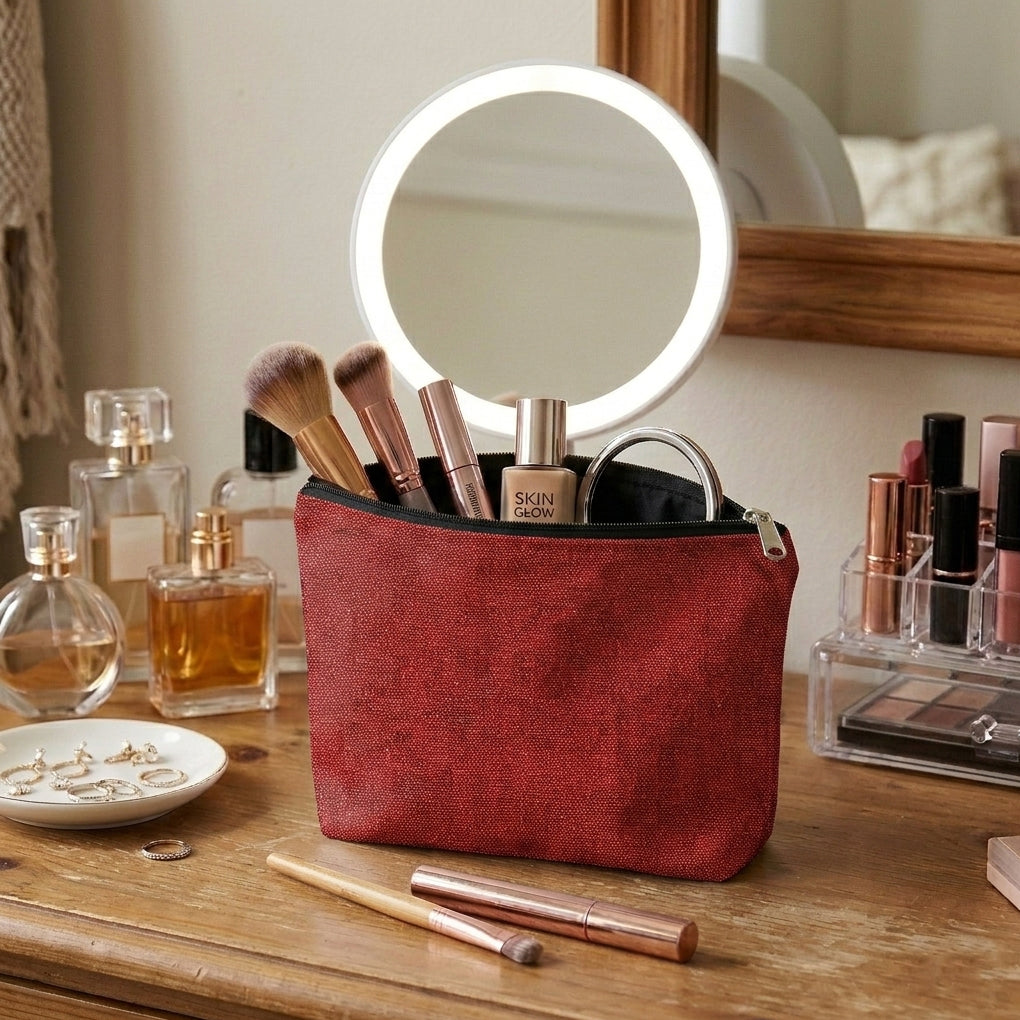 Fine Jute - Plum Cosmetic Pouch Trendy Home