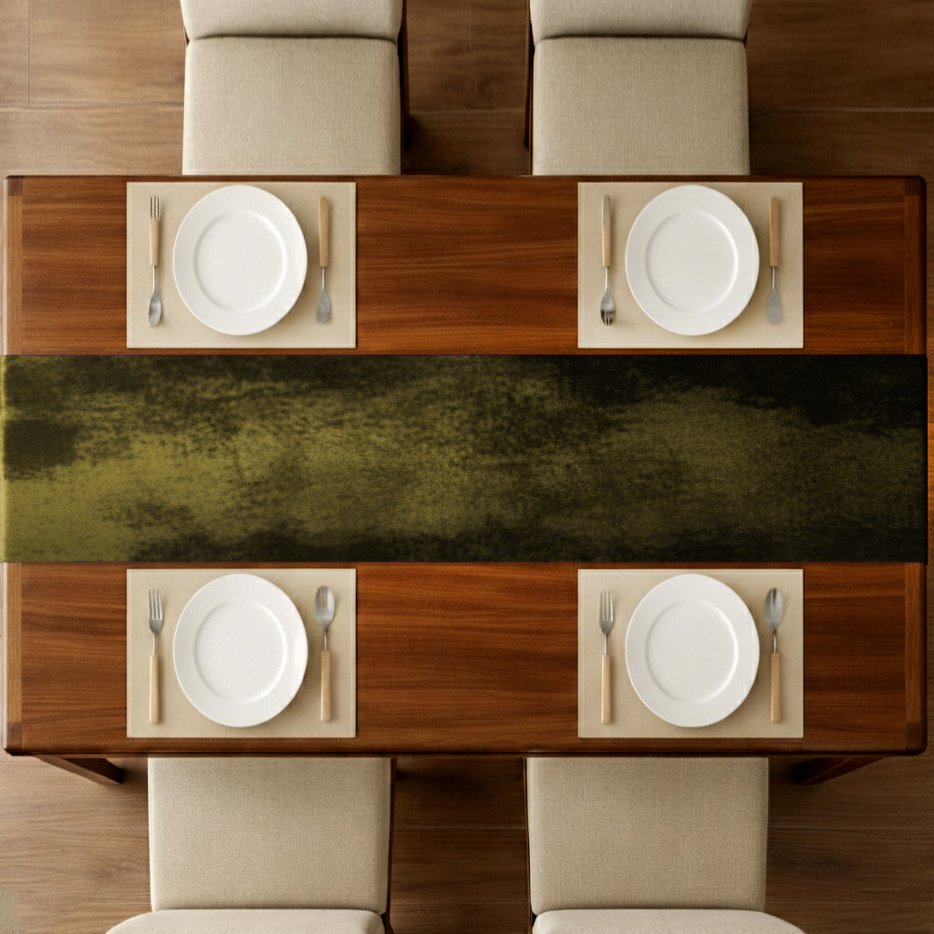 Malai Velvet - Olive Brown Table Runner Trendy Home