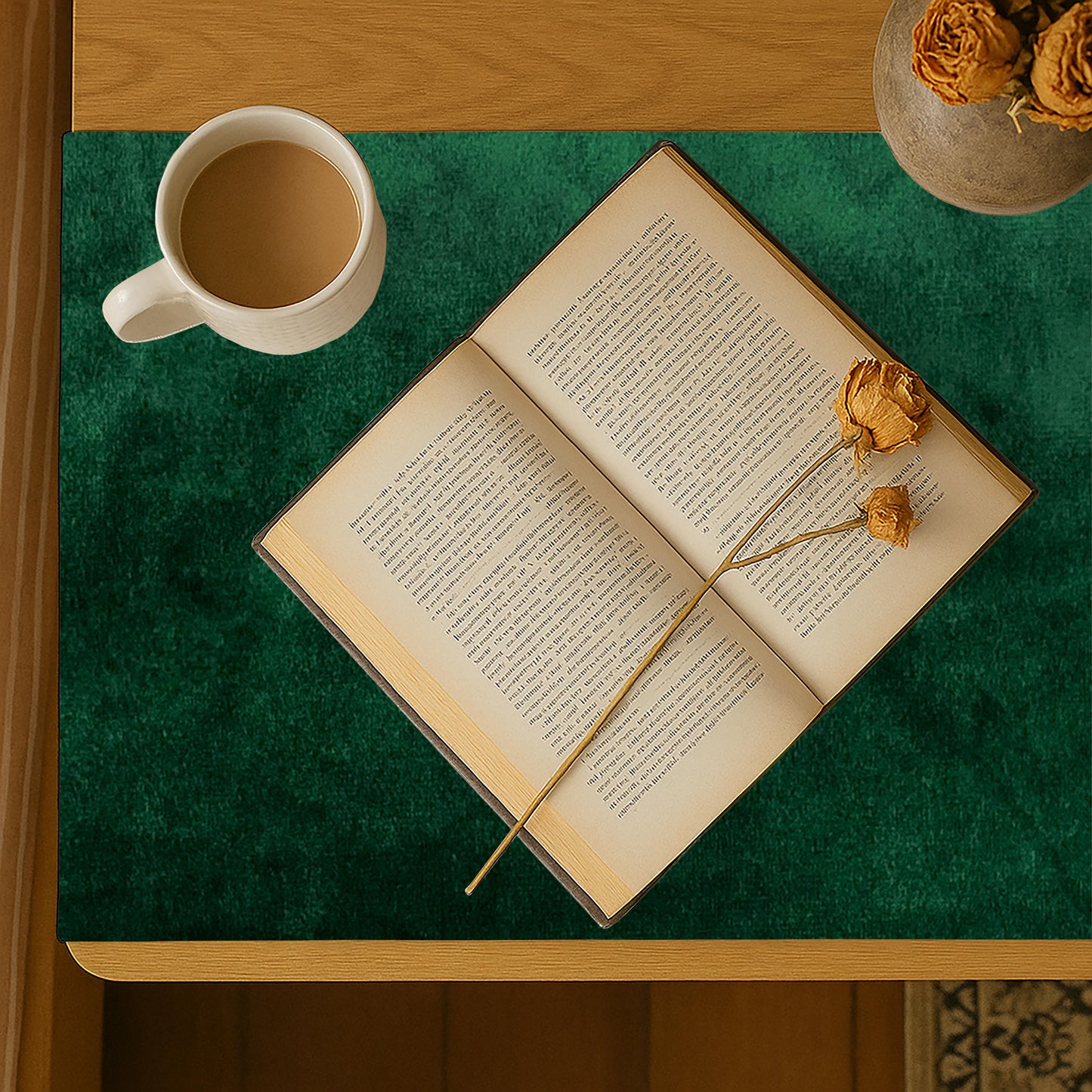 Malai Velvet - Emerald Bed Side Table Accent Trendy Home