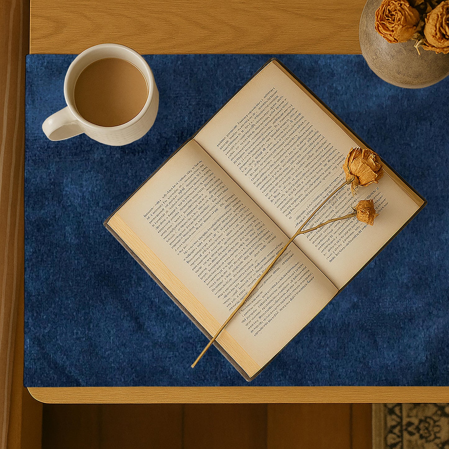 Malai Velvet - Midnight Bed Side Table Accent Trendy Home