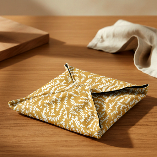 Printed - Mustard Mist Roti Kapra Trendy Home