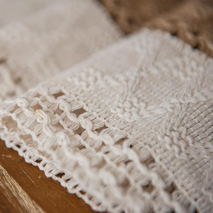 Crochet - Cream & Latte Table Runner Trendy Home