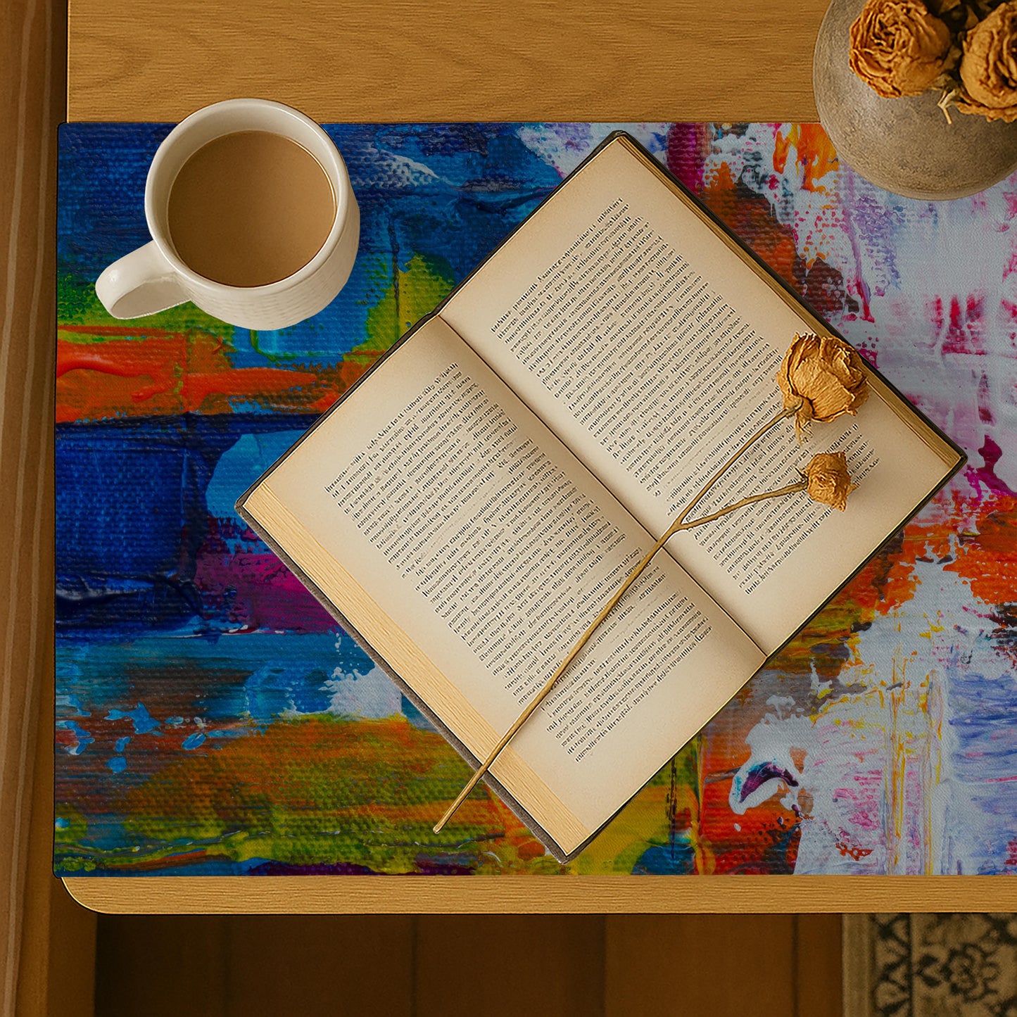 Printed - Picasso Bed Side Table Accent Trendy Home