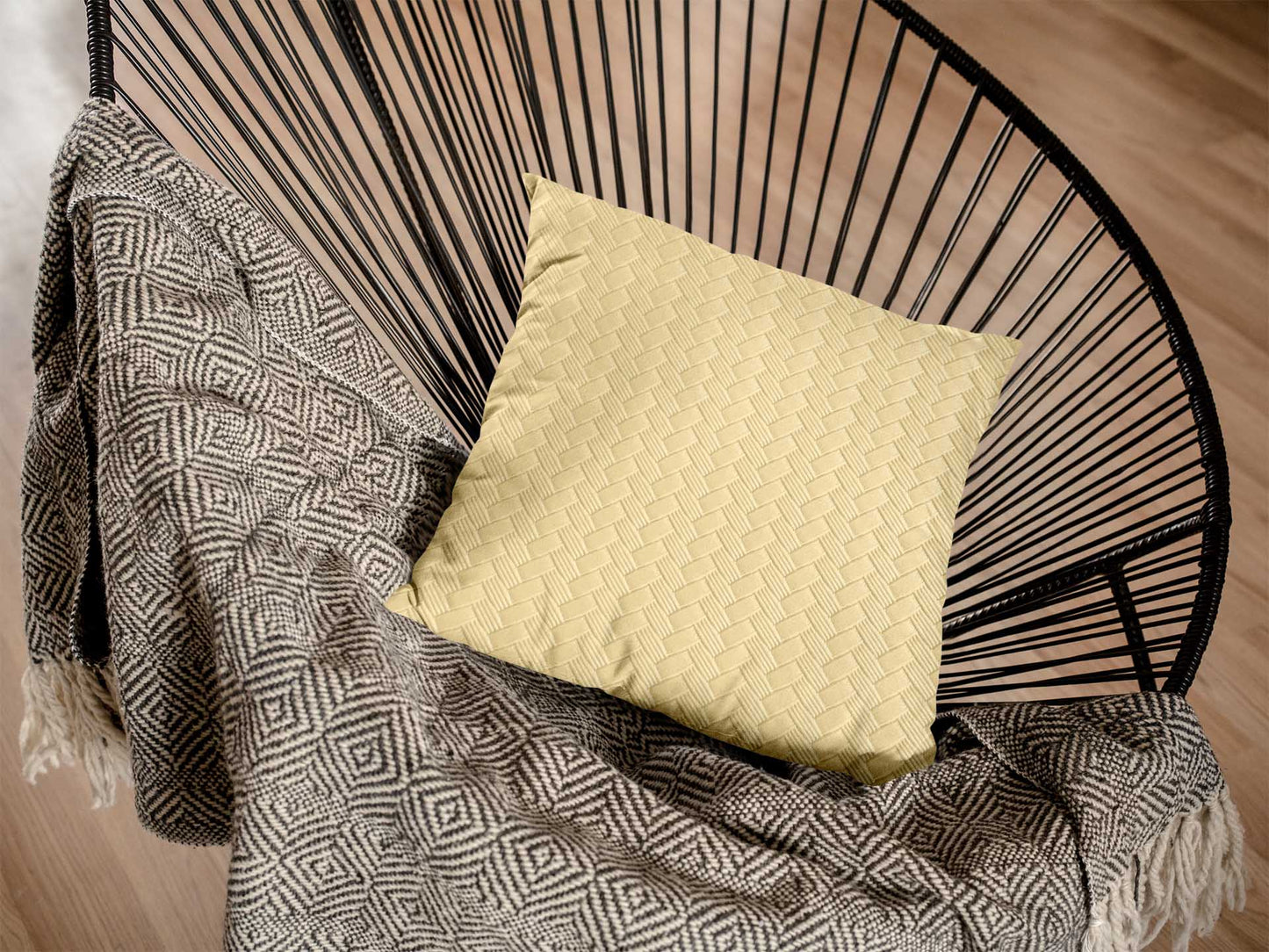 Patterned Leather - Beige Cushion Cover Trendy Home