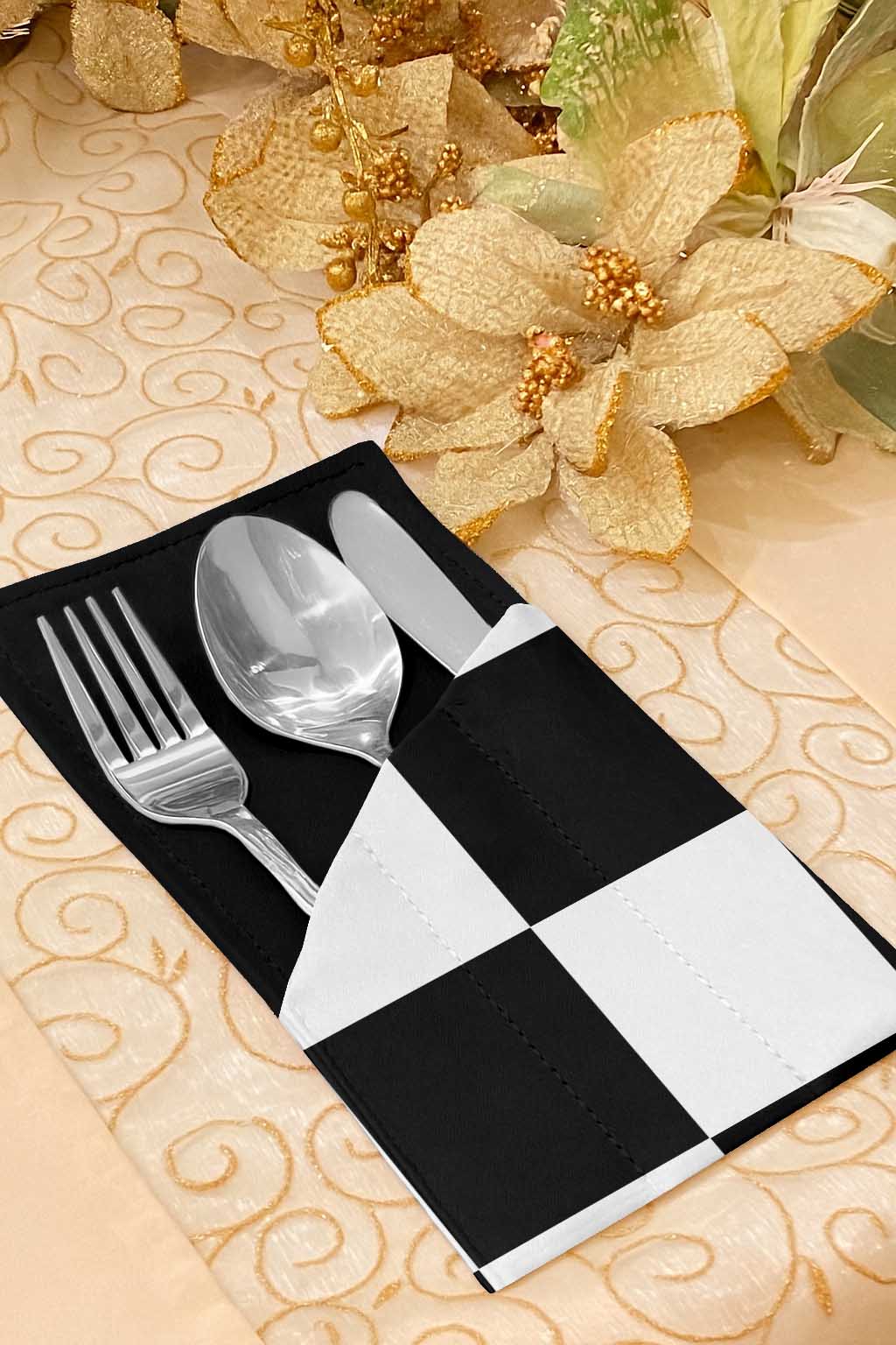 Printed - Check Cutlery Pouch