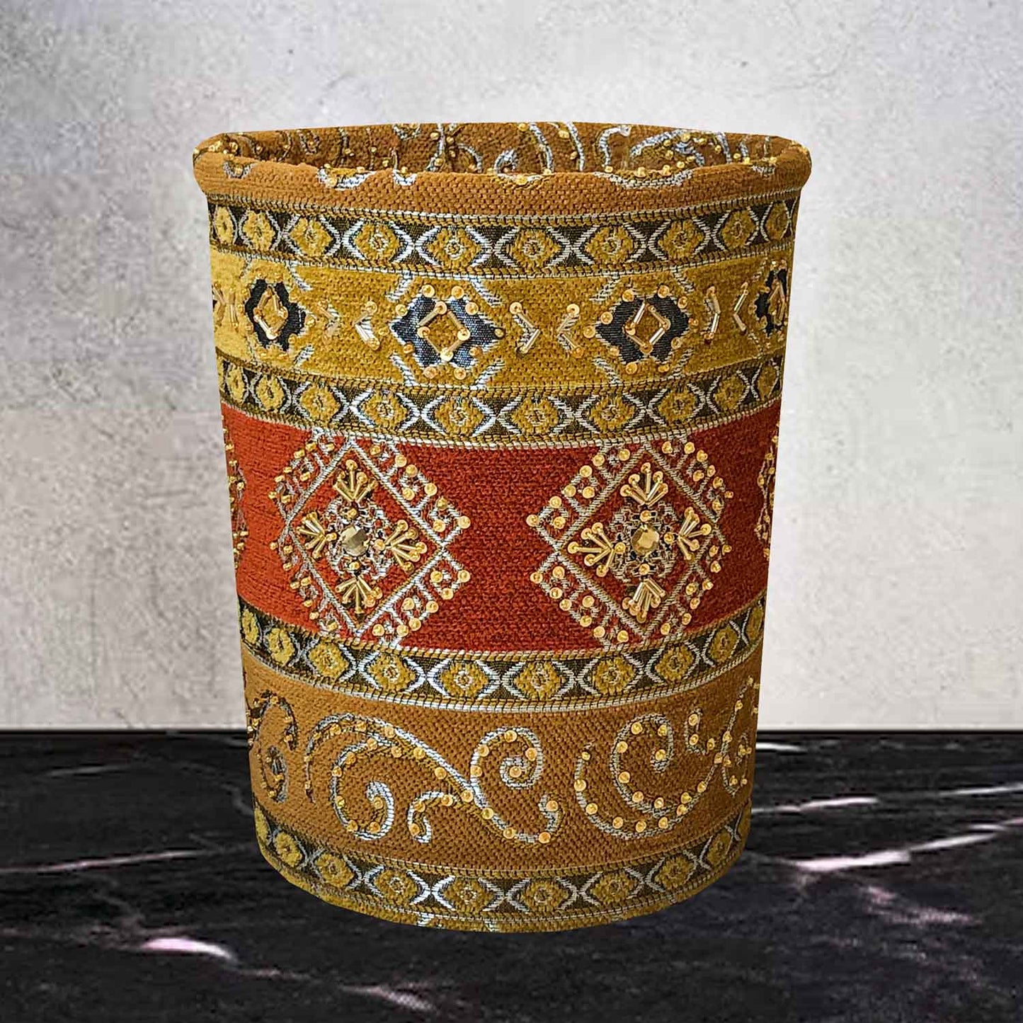 Hand Sequin - Rust Dustbin Trendy Home