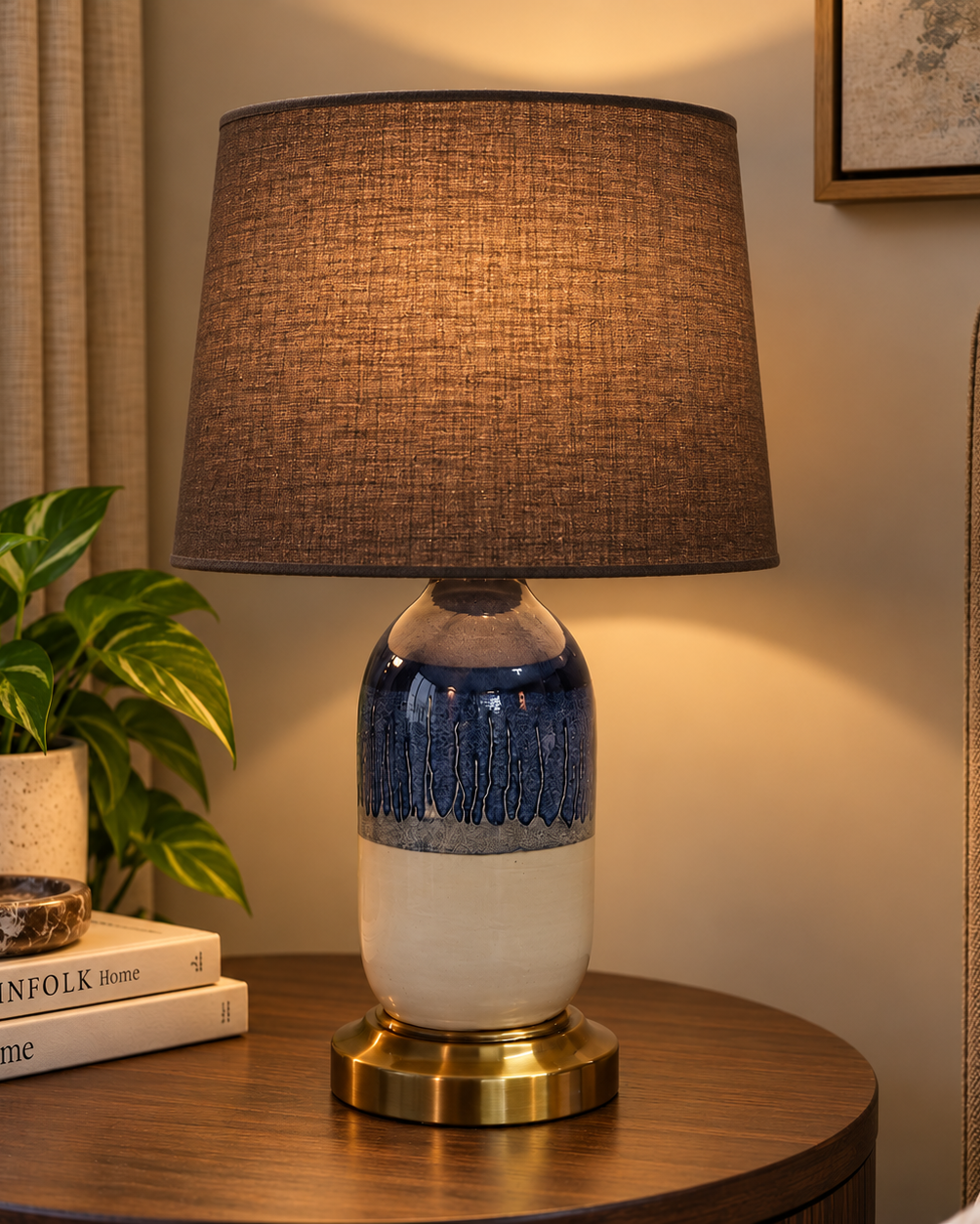 The Horizon Table Lamp Dark Brown Trendy Home