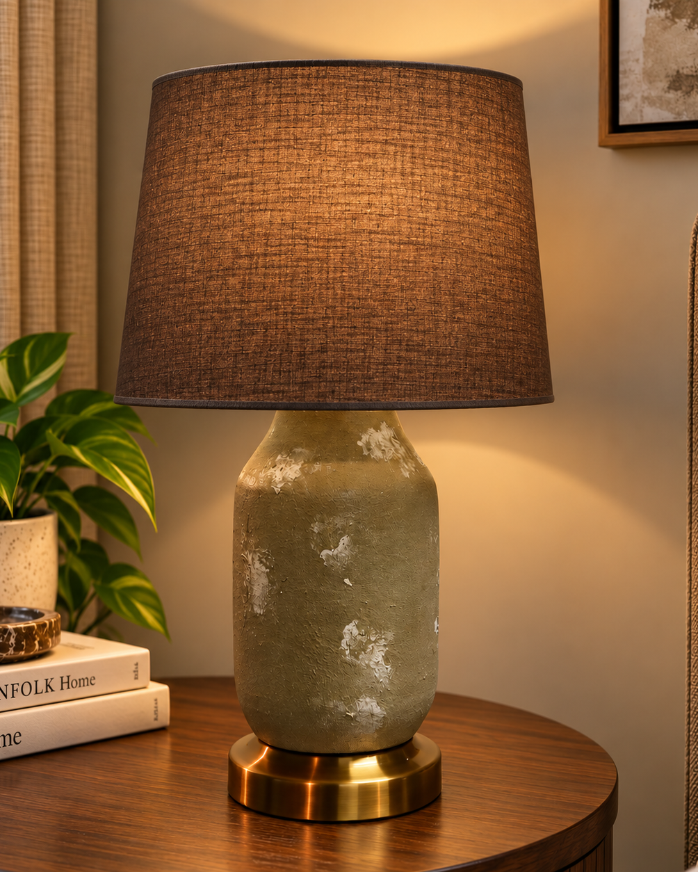 Tuscan Table Lamp Dark Brown Single Trendy Home
