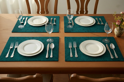 Turkish Velvet - Navy Blue Table Mat Trendy Home