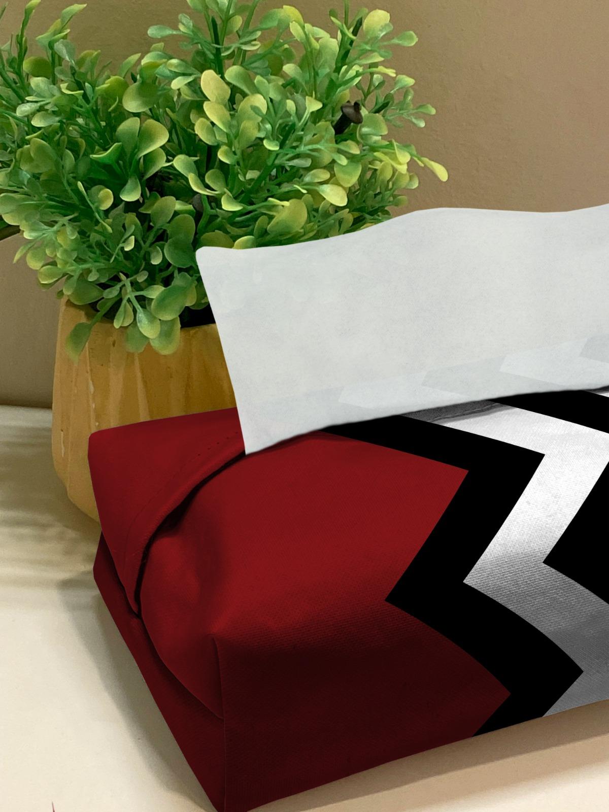 Printed - Lisbon Red Tissue Box Trendy Home