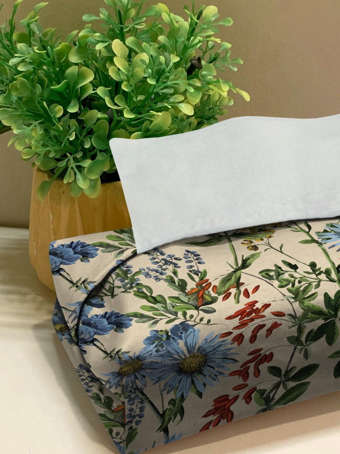 Printed - Floral Clash Tissue Box Trendy Home
