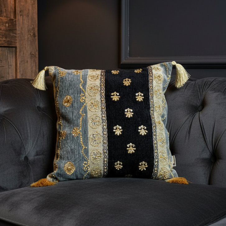 Hand Sequin - Silver Cushion Cover Trendy Home