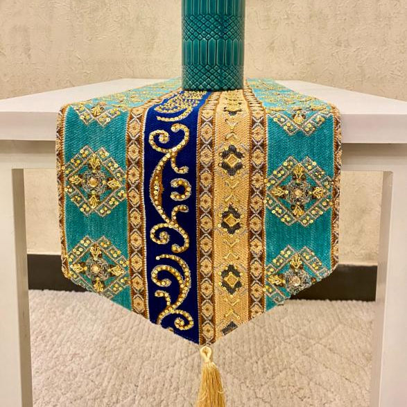 Hand Sequin - Blue Table Runner Trendy Home