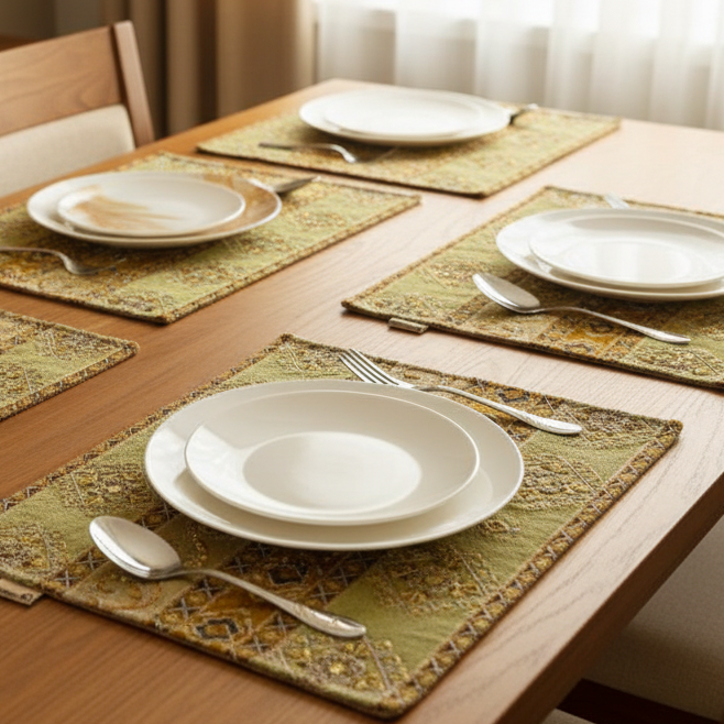 Hand Sequin - Green Table Mat trendy home