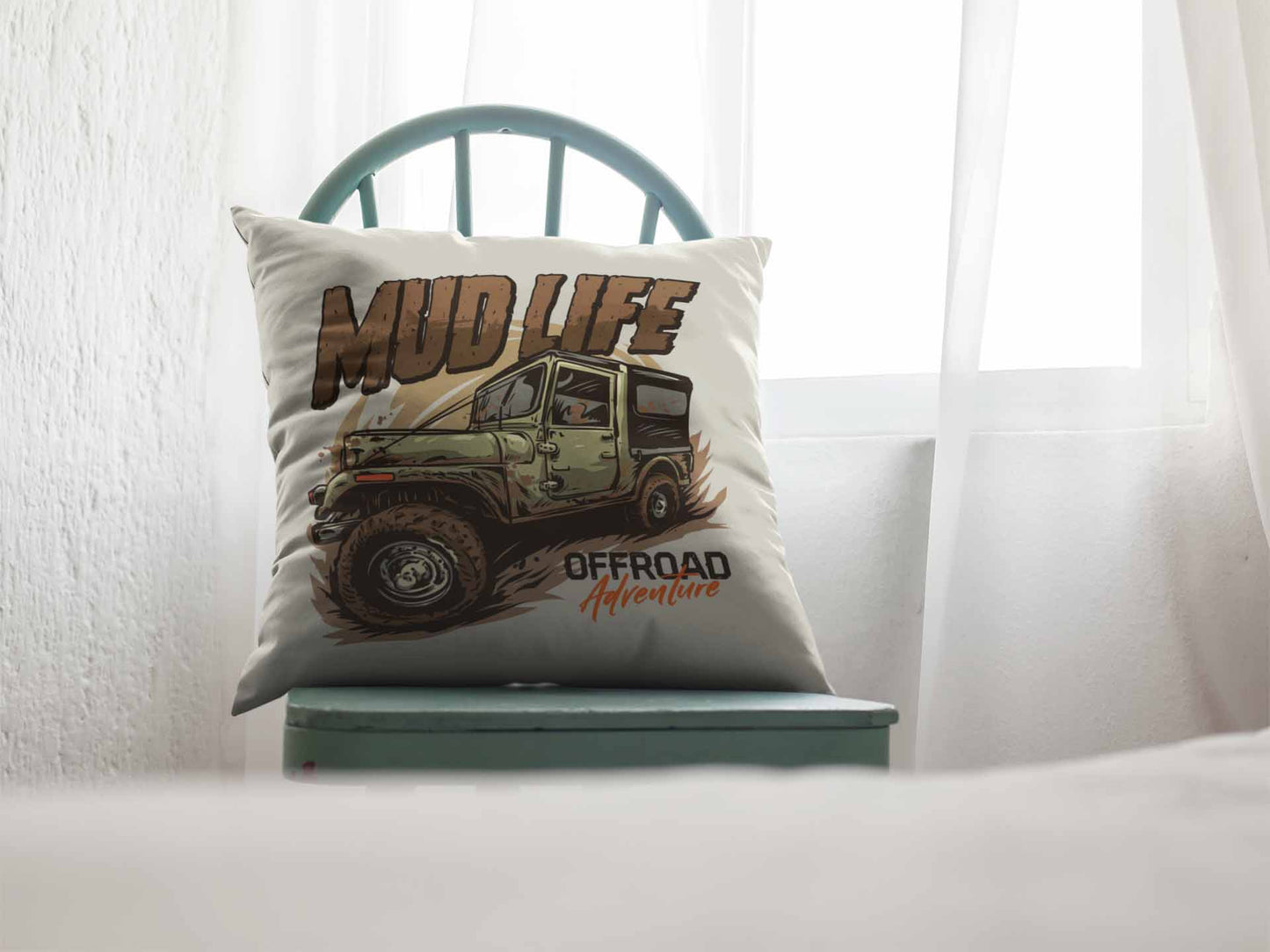 Mud Life Jeep Cushion Cover Trendy Home