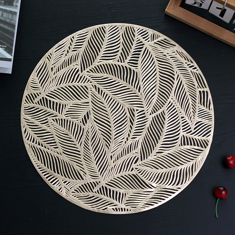 Pvc - Gold Filigree Decorative Charger Plate Trendy Home