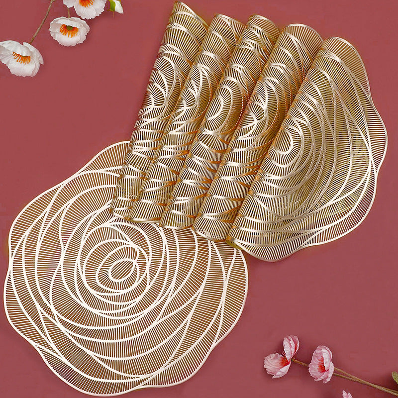 Pvc - Golden Rose Charger Plate