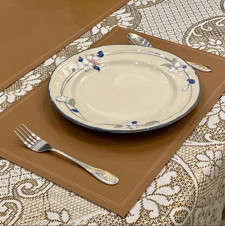 Premium Leather - Brown Table Mat Trendy Home