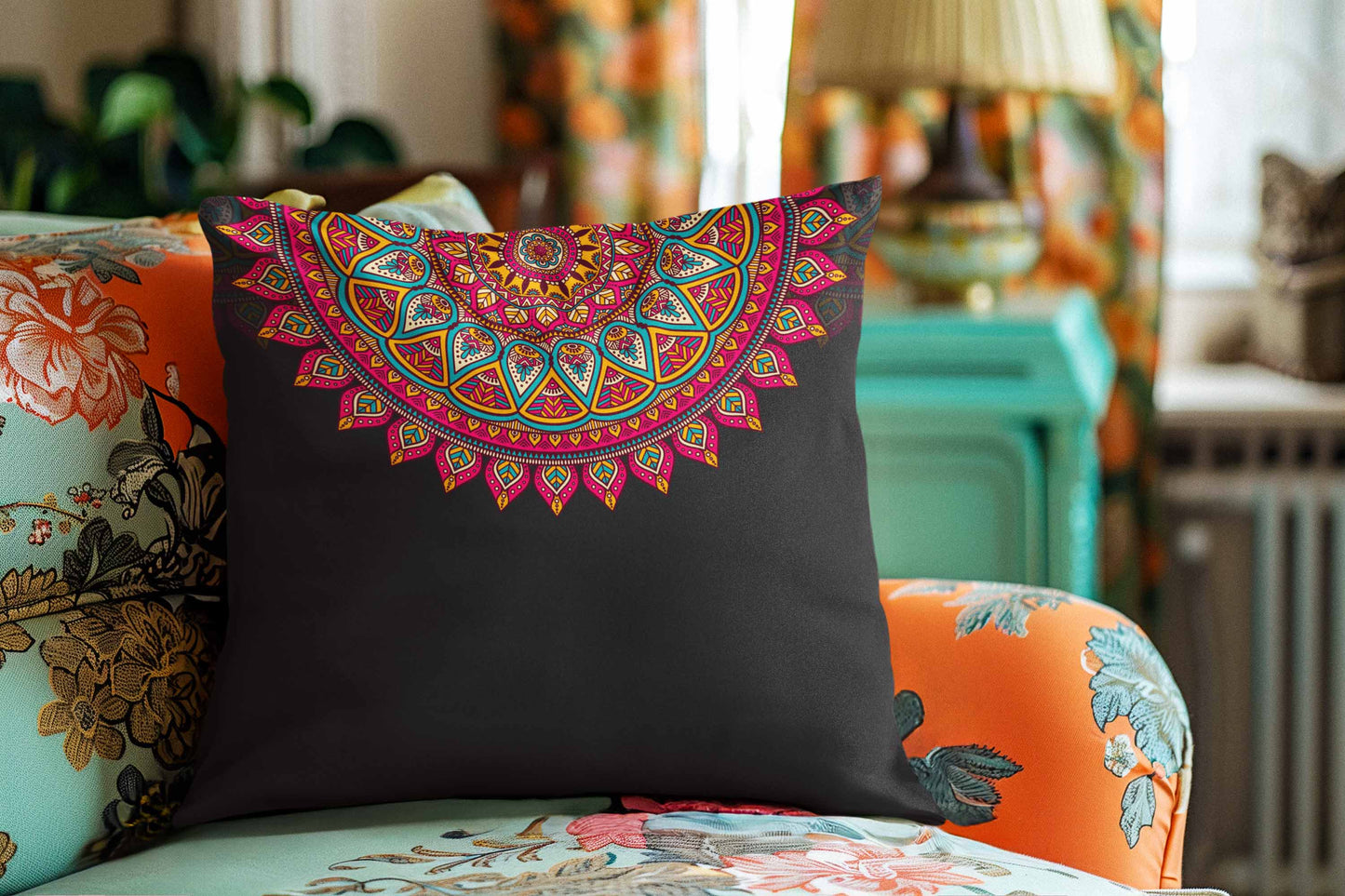 Printed - Elegans Crown Cushion Cover Trendy Home