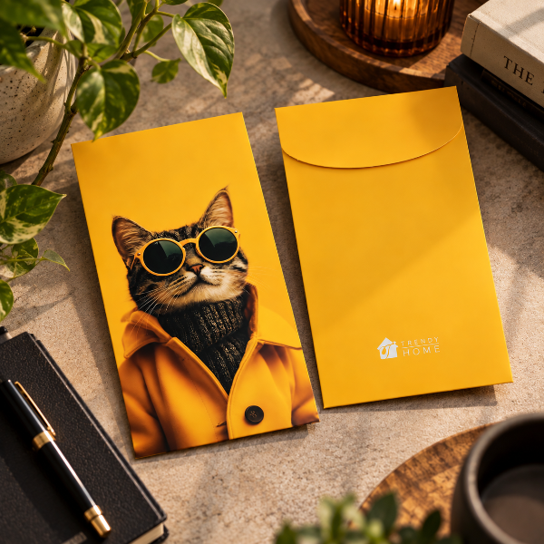 Mr. Whiskers in Yellow Envelope Trendy Home