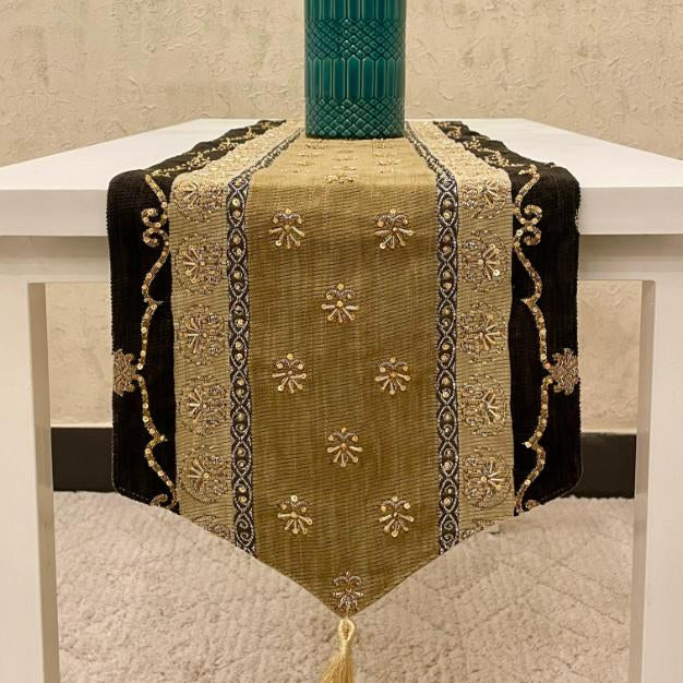 Hand Sequin - Brown Table Runner Trendy Home