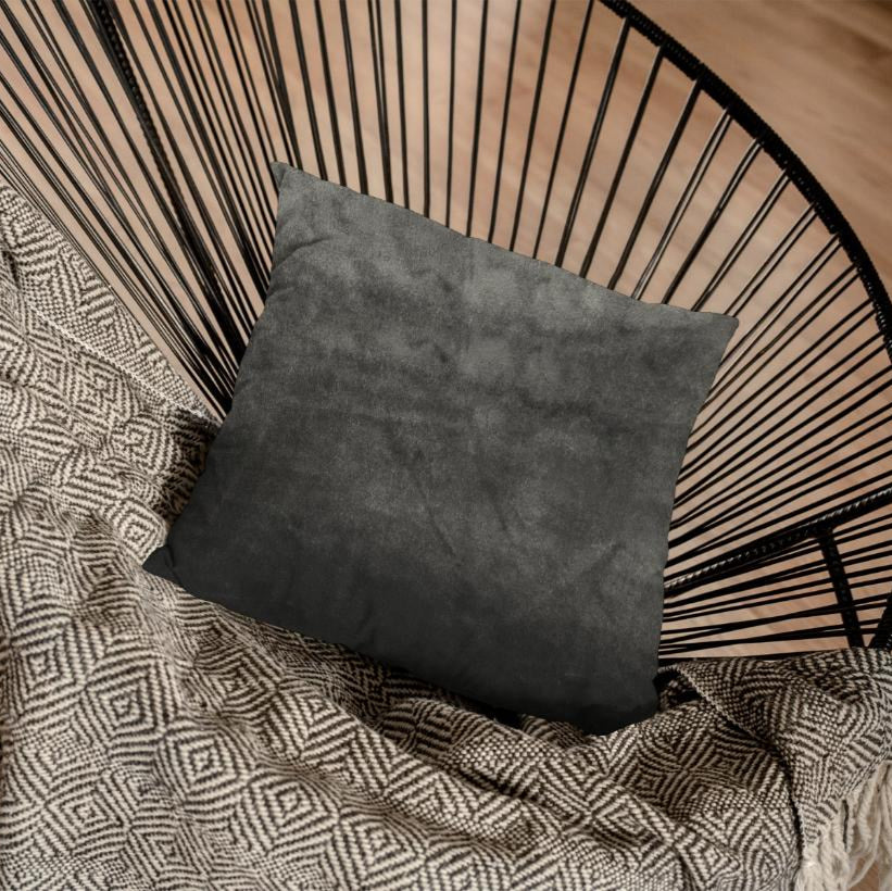 Malai Velvet - Steel Cushion Cover Trendy Home