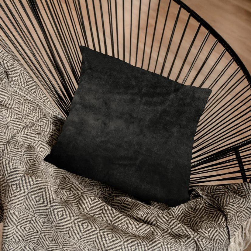 Malai Velvet - Black Cushion Cover Trendy Home
