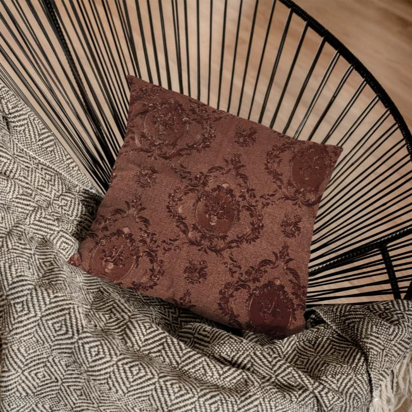 Embossed Leather - Burnt Umber Cushion Cover Trendy Home