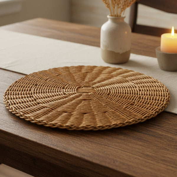 Rattan - Dark Honey Charger Plate Trendy Home