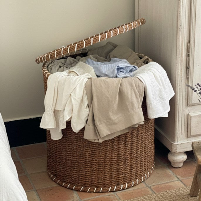 Handmade - Boho Jute Laundry Basket