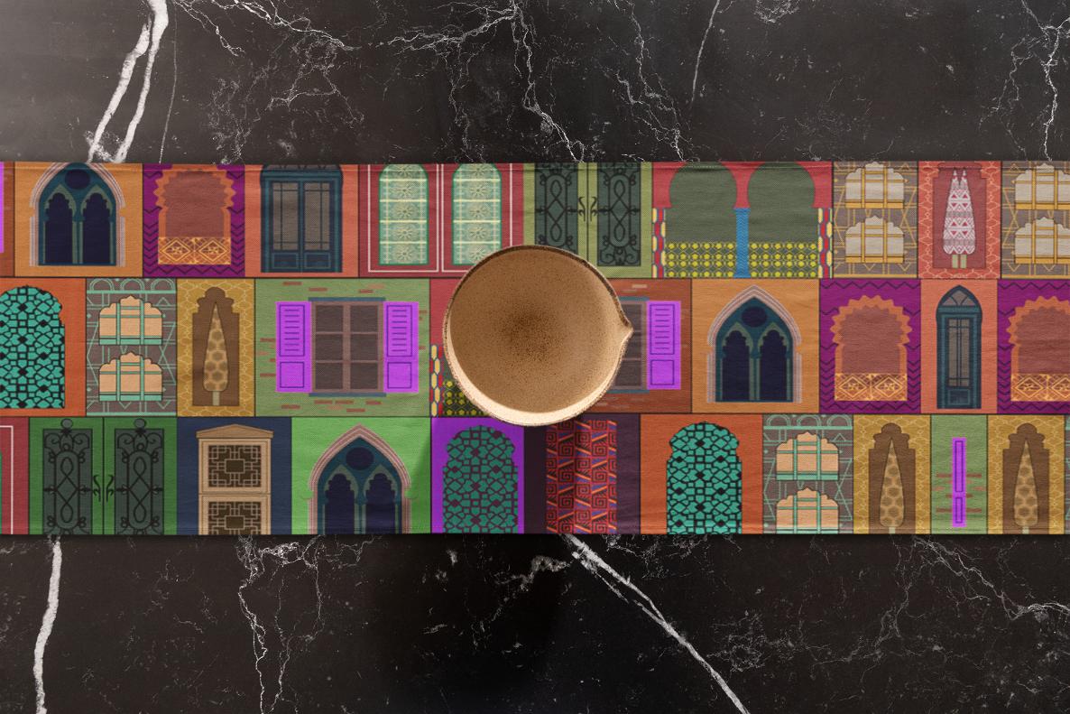 Printed - Mughal Table Runner Trendy Home