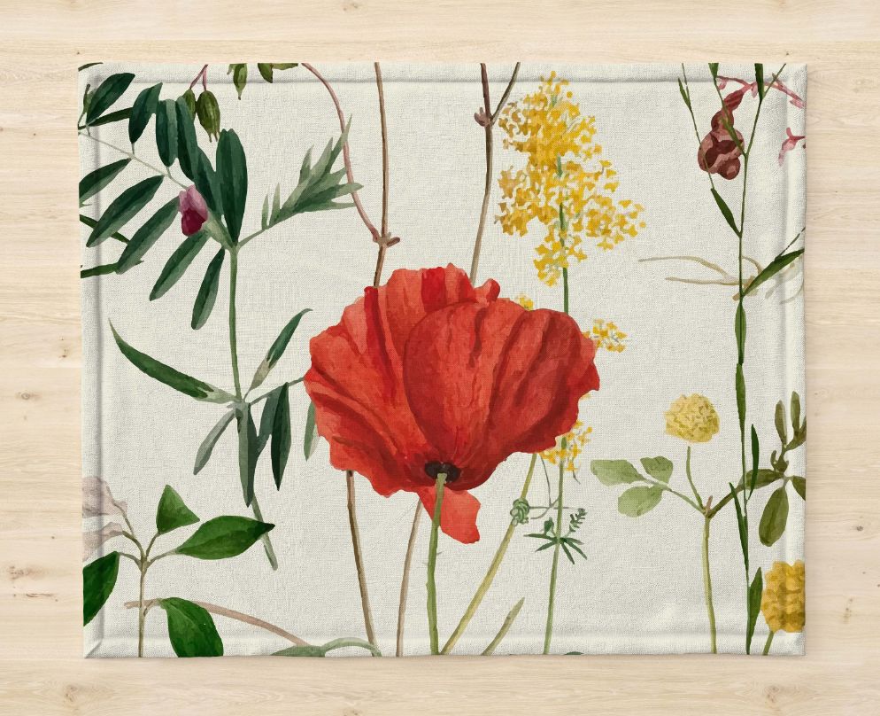 Printed - White Rosey Table mat Trendy Home