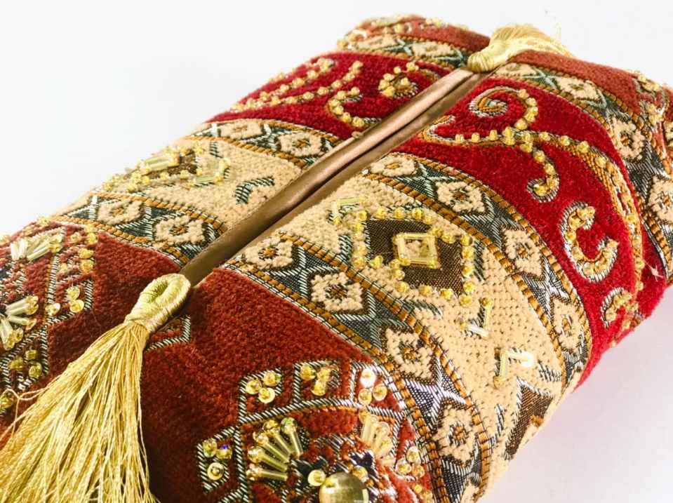 Hand Sequin - Scarlet Tissue Box Trendy Home
