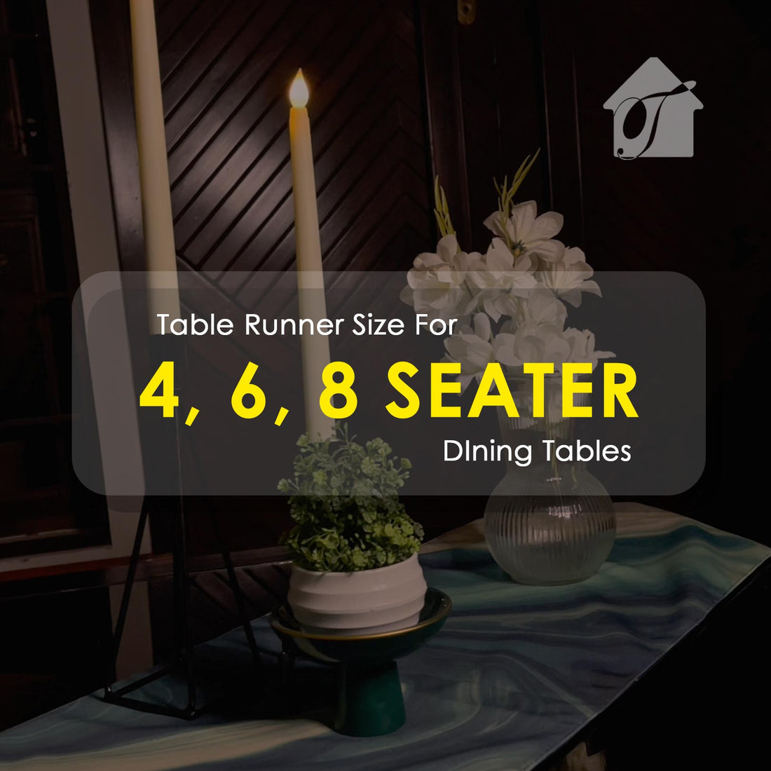 Standard Table Runner Size for 4-Seater, 6-Seater, and 8-Seater Tables in Pakistan