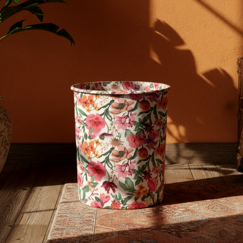 Printed - Meadows Flora Dustbin Trendy Home