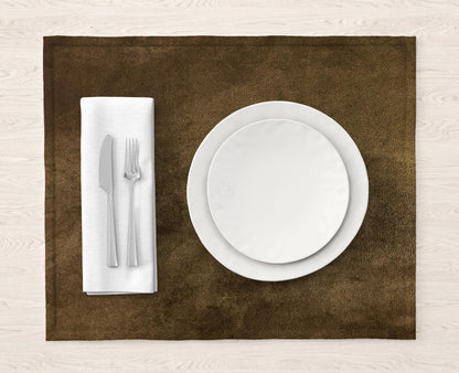 Malai Velvet - Olive Brown Table Mat