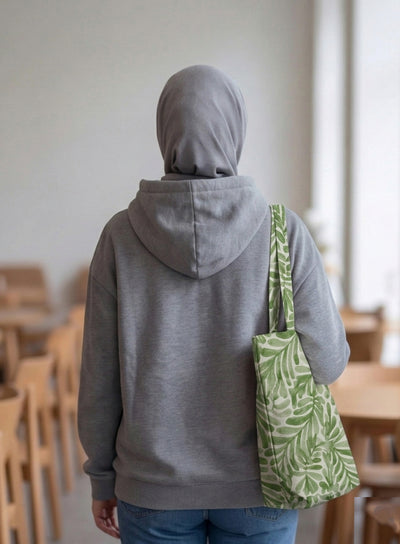 Printed - Sage Leaf Tote Bag Trendy Home